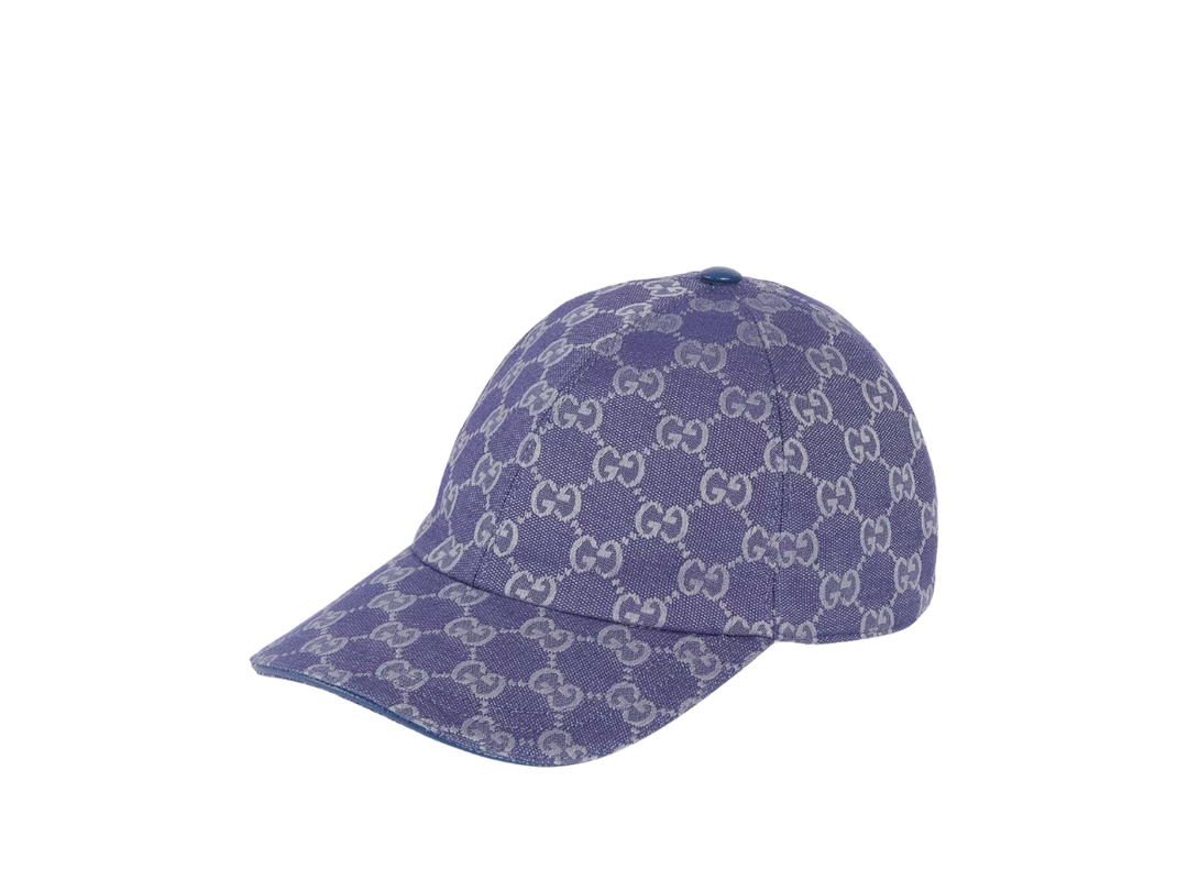 Gucci Gucci GG Canvas Baseball Hat Blue and Grey
