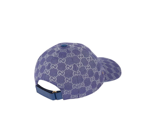 Gucci Gucci GG Canvas Baseball Hat Blue and Grey - view 3