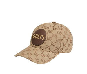 Buy Gucci GG Canvas Baseball Hat In Beige-Brown Canvas And Leather Detail With Gucci Script Logo at Sasom – Authentic and Ready to Ship