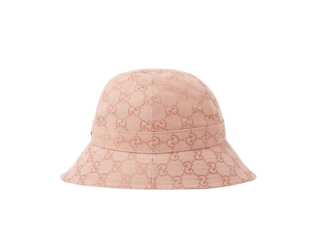 Gucci Gucci GG Canvas Bucket Hat In Pink With All-Over GG Logo - view 2