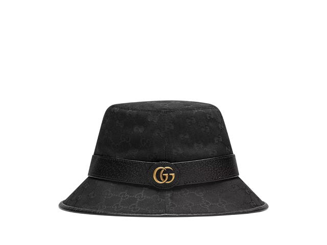Gucci Gucci GG Canvas Bucket Hat With Double G Black - view 1