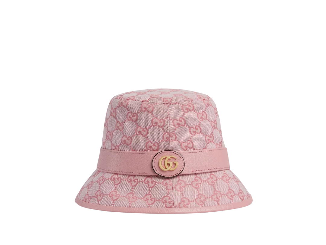 Gucci Gucci GG Canvas Bucket Hat With Gold-Toned Hardware Pink
