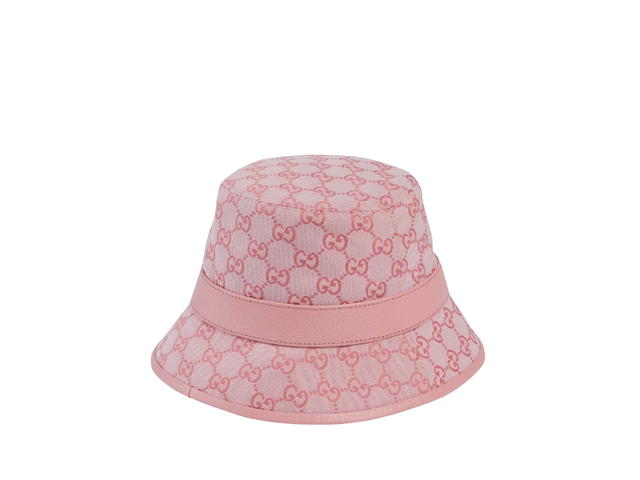 Gucci Gucci GG Canvas Bucket Hat With Gold-Toned Hardware Pink - view 2