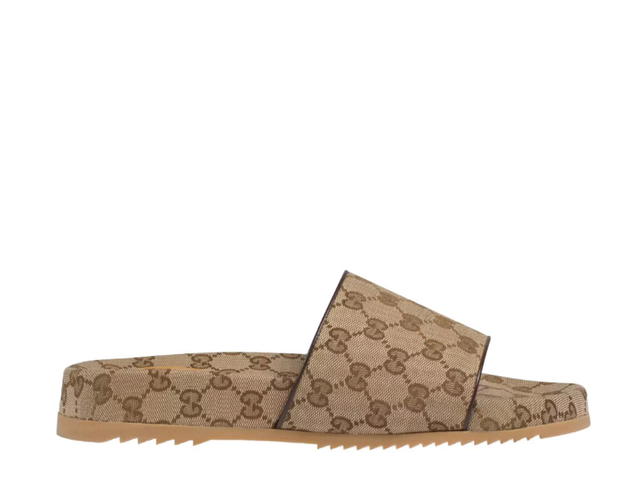 Gucci Gucci GG Canvas Slide Sandal Beige Ebony - view 1