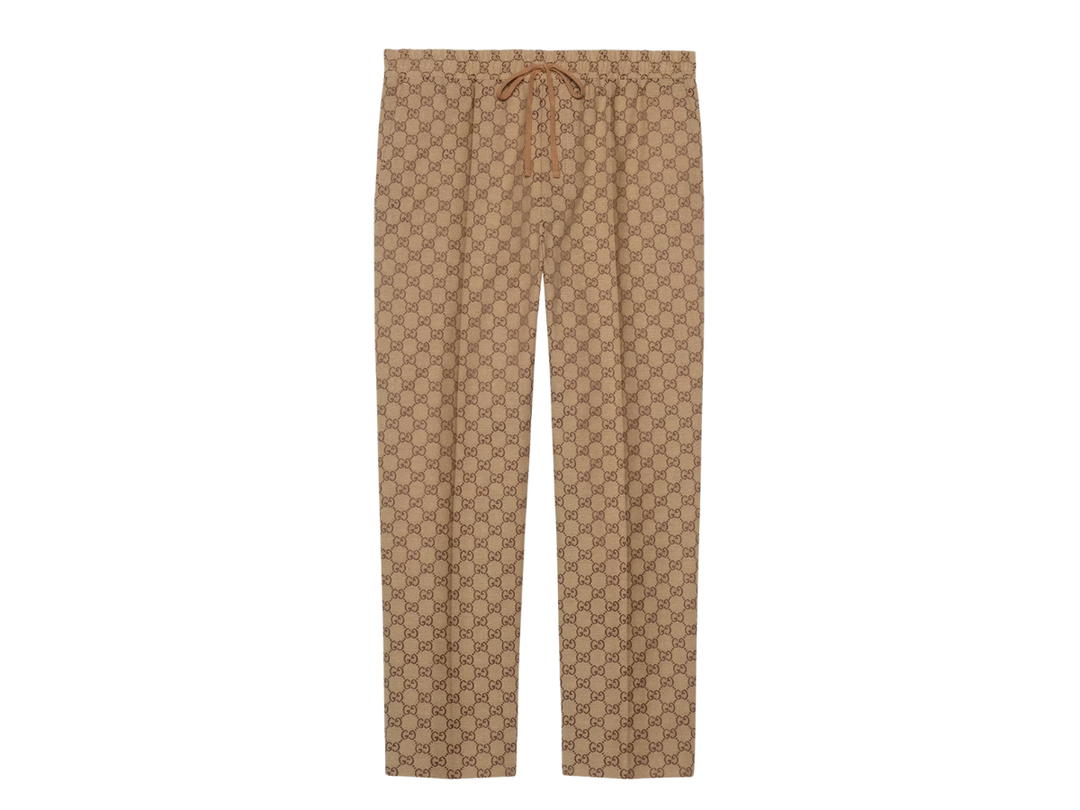 Gucci Gucci GG Canvas Track Bottoms Camel And Ebony