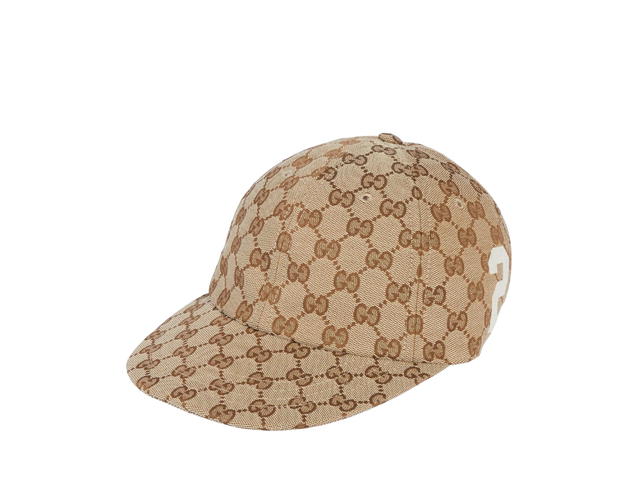 Gucci Gucci GG Cotton Canvas Baseball 25 Gucci Patch Hat Beige Ebony - view 1