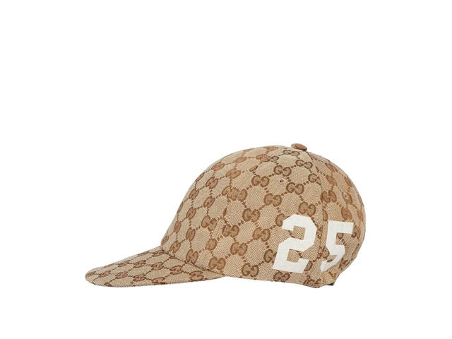 Gucci Gucci GG Cotton Canvas Baseball 25 Gucci Patch Hat Beige Ebony - view 2