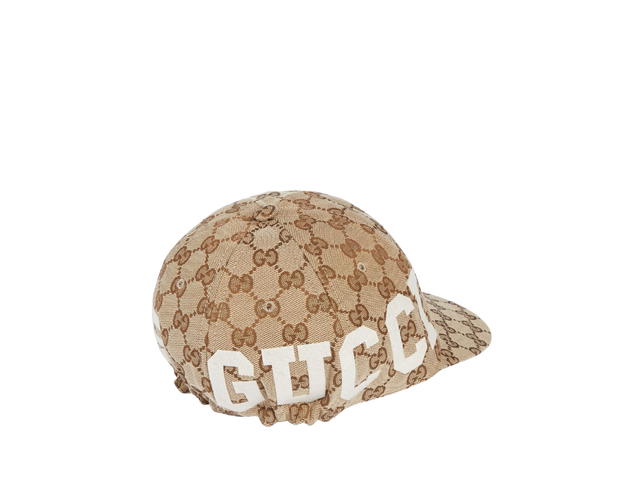 Gucci Gucci GG Cotton Canvas Baseball 25 Gucci Patch Hat Beige Ebony - view 3