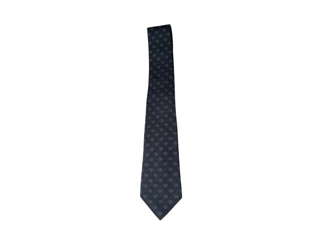 Gucci Gucci GG Horsebit Tie In Wool Blue - view 1