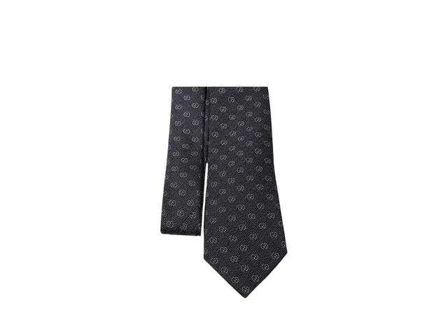 Gucci Gucci GG Horsebit Tie In Wool Blue - view 2
