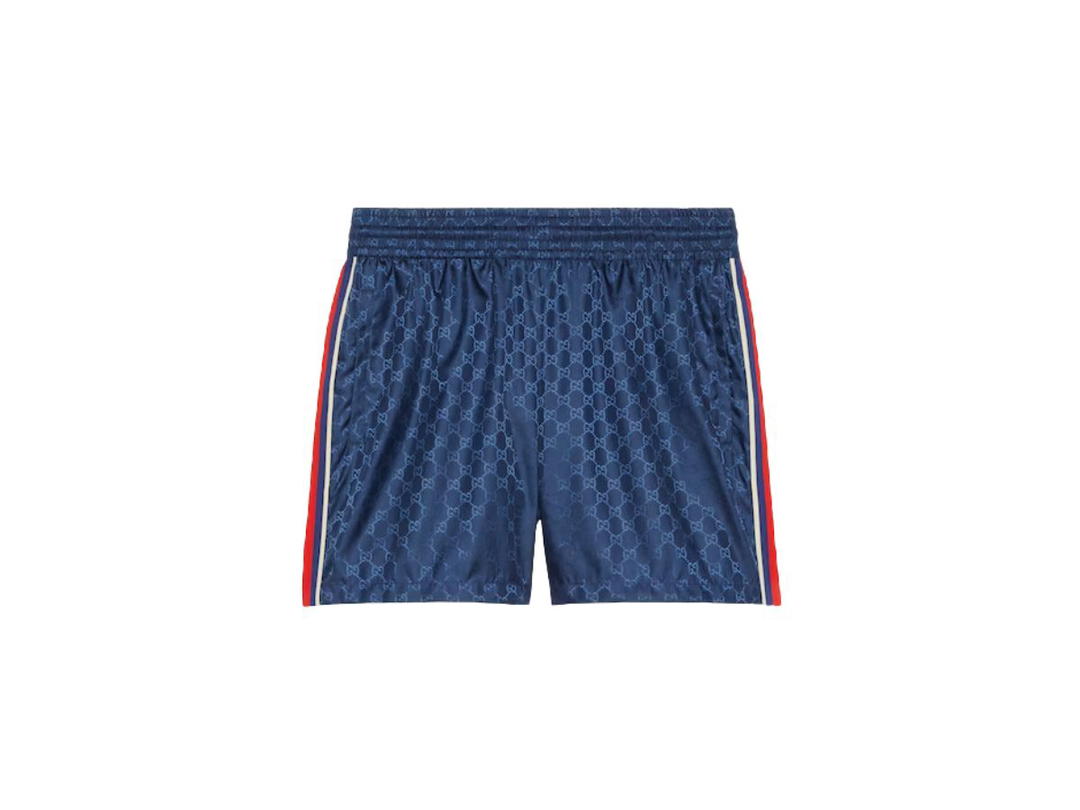 Gucci Gucci GG Jacquard Nylon Swim Shorts In Blue GG Jacquard Nylon