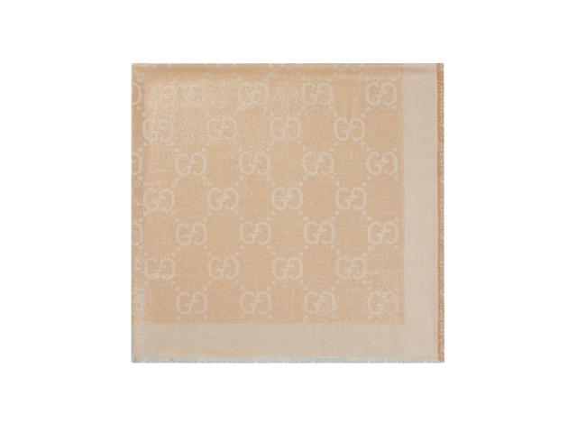 Gucci Gucci GG Lamé Jacquard Shawl Beige - view 2