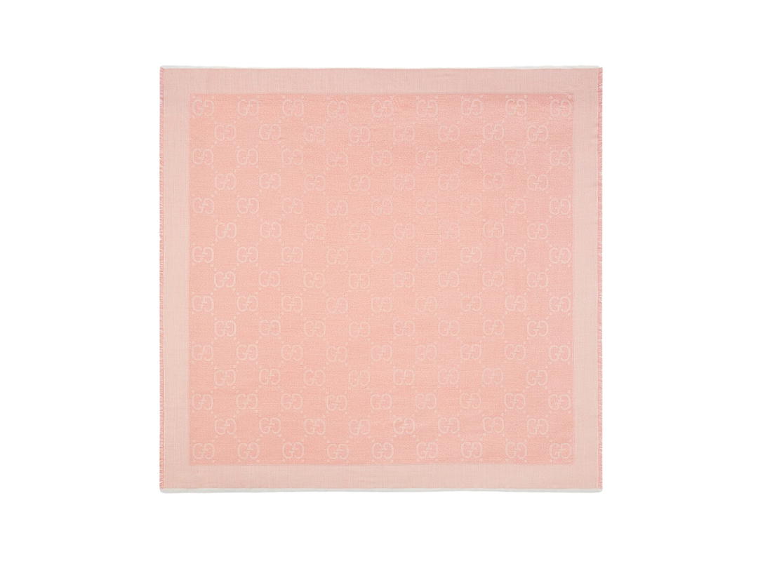 Gucci Gucci GG Lamé Jacquard Shawl Pink