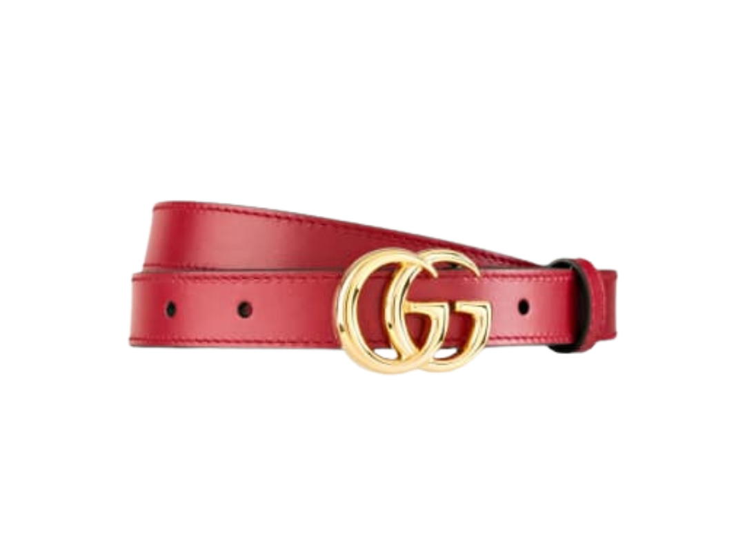 Gucci Gucci GG Marmont Belt In Smooth Leather With Logo Buckle Red