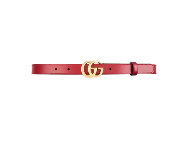 Gucci Gucci GG Marmont Belt In Smooth Leather With Logo Buckle Red - view 2