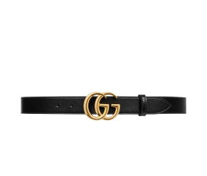 Buy Gucci GG Marmont Leather Belt With Shiny Buckle 30MM In Black Leather Shiny Gold-Toned Hardware at Sasom – Authentic and Ready to Ship