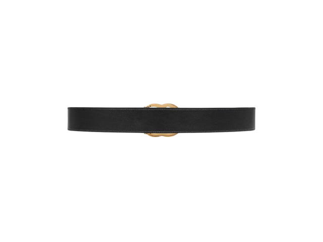 Gucci Gucci GG Marmont Reversible Belt In Beige And Ebony GG Supreme Canvas And Reverses To Black Leather With Aged Gold-Toned Hardware - view 4