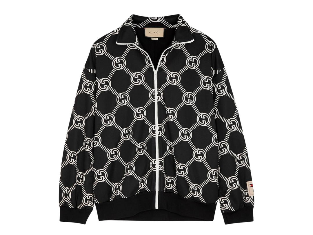 Gucci Gucci GG Monogram Jersey Track Jacket Black