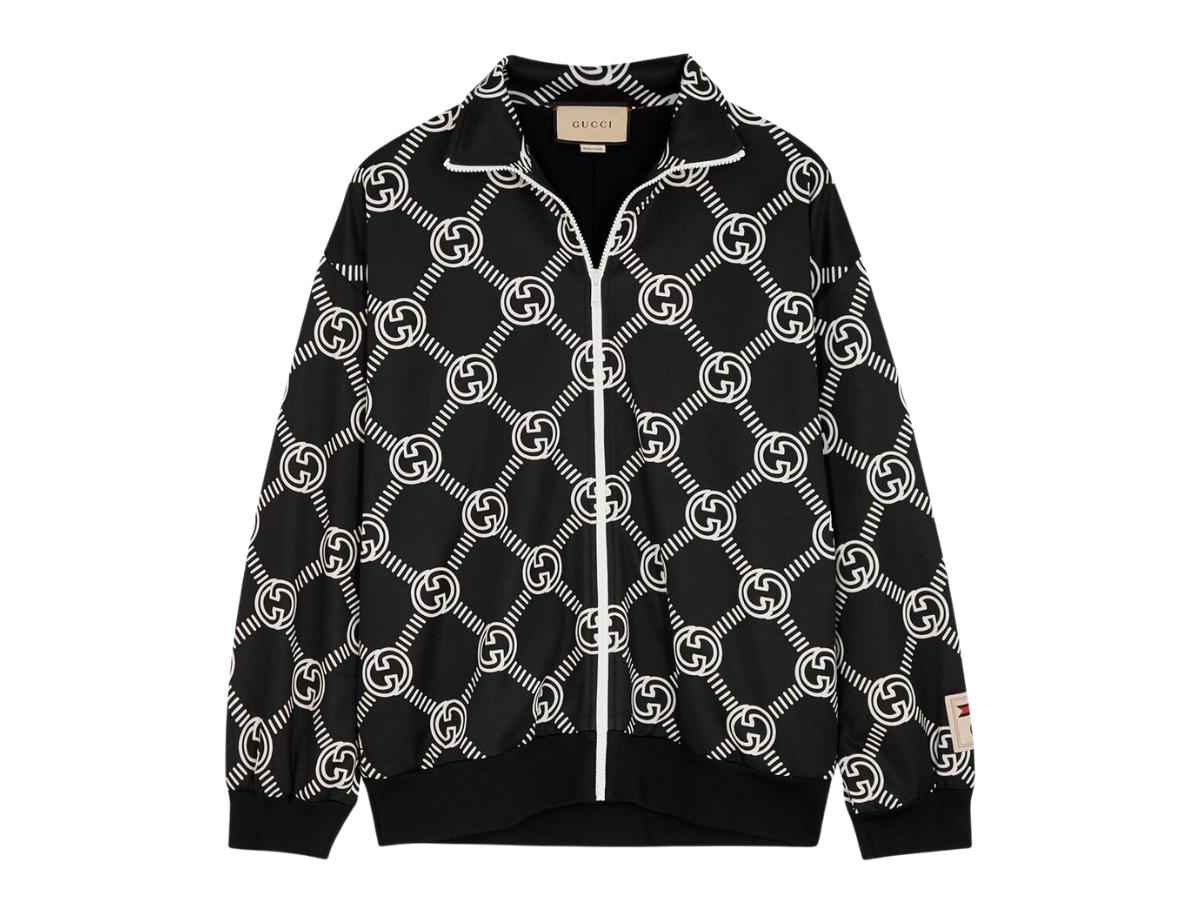 Gucci Gucci GG Monogram Jersey Track Jacket Black