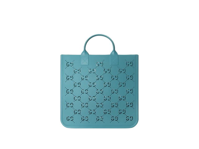 Gucci Gucci GG Rubber Tote Bag Light Blue - view 1
