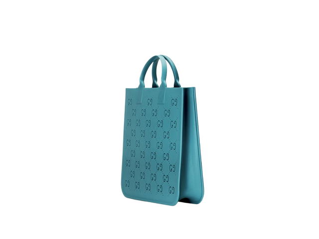 Gucci Gucci GG Rubber Tote Bag Light Blue - view 2