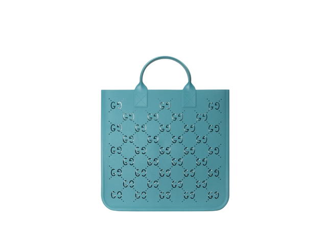 Gucci Gucci GG Rubber Tote Bag Light Blue - view 3