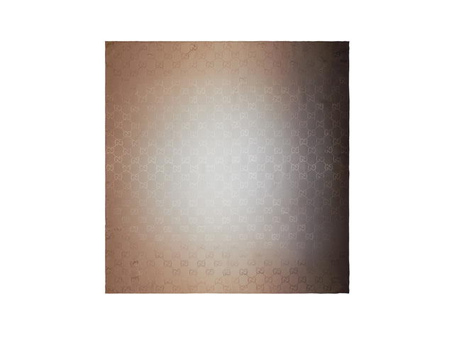 Gucci Gucci GG Silk Jacquard Scarf In Brown-Light Brown Ombré Effect Print Silk Jacquard - view 1