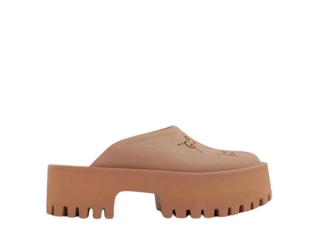 Gucci Gucci GG Slip-On Sandals Brown Rubber (W)