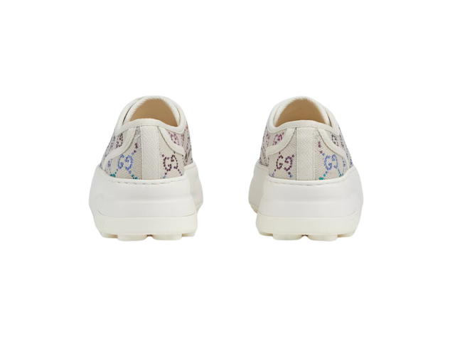 Gucci Gucci GG Sneaker In Off White Canvas With GG Lamé With Crystals (W) - view 3