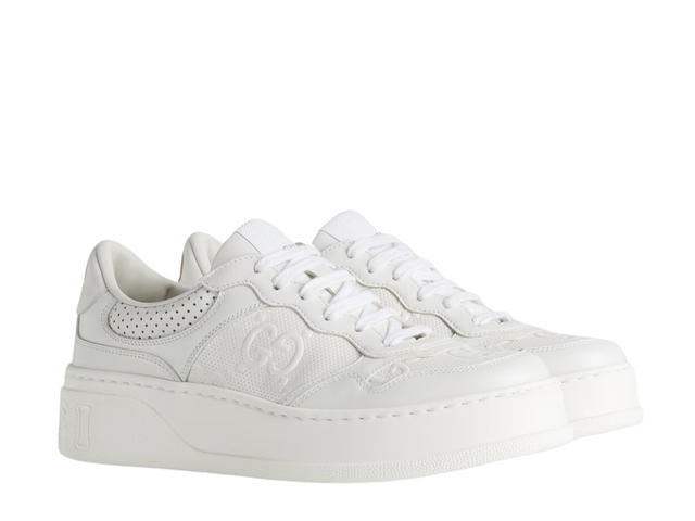 Gucci Gucci GG Sneaker White GG Embossed Leather With Smooth Leather - view 2