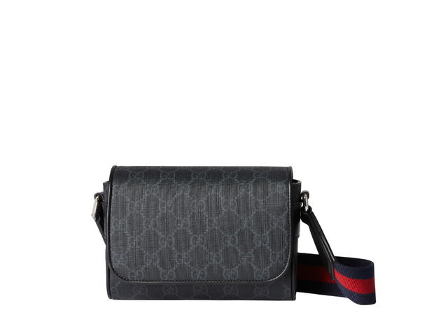 Gucci Gucci GG Super Mini Bag In Black GG Supreme Canvas With Palladium-Toned Hardware - view 1