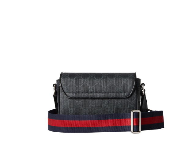 Gucci Gucci GG Super Mini Bag In Black GG Supreme Canvas With Palladium-Toned Hardware - view 3
