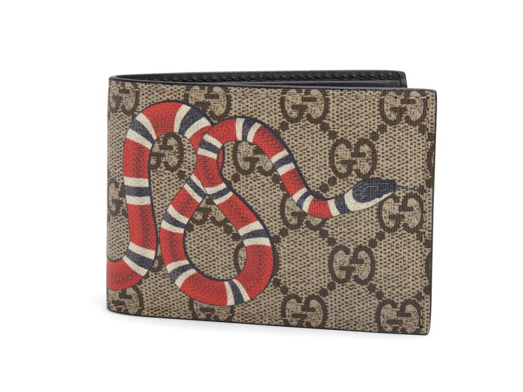 Gucci Gucci Bi-fold Wallet Kingsnake Print