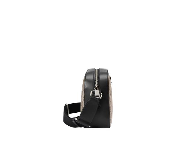 Gucci Gucci GG Supreme Messenger Bag In Supreme Canvas And Black Leather With Silver-Toned Hardware Beige - view 4