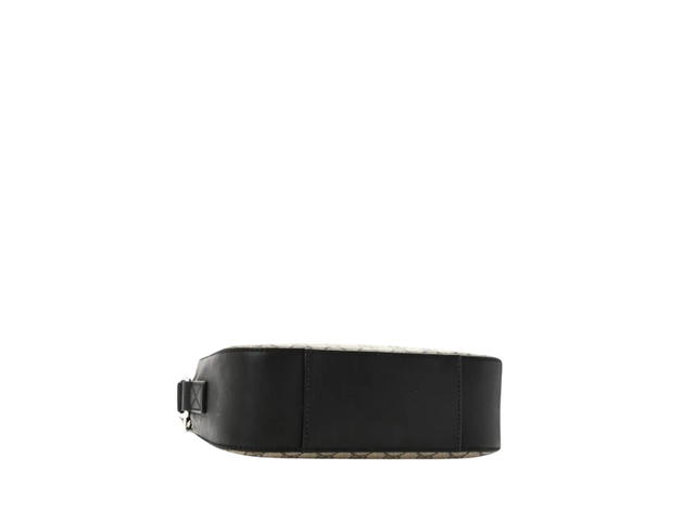 Gucci Gucci GG Supreme Messenger Bag In Supreme Canvas And Black Leather With Silver-Toned Hardware Beige - view 5