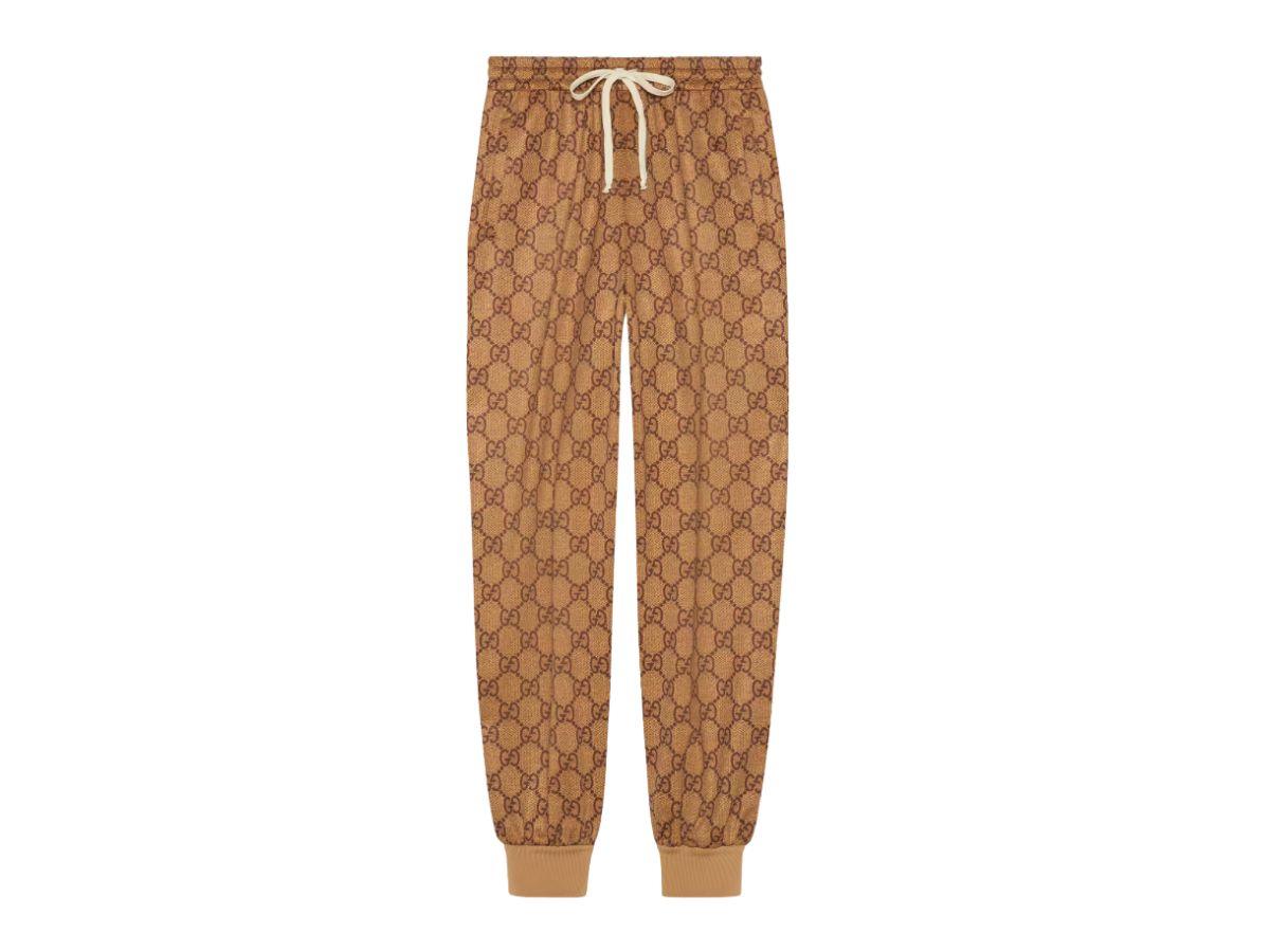 Gucci Gucci GG Technical Jersey Track Bottoms Camel