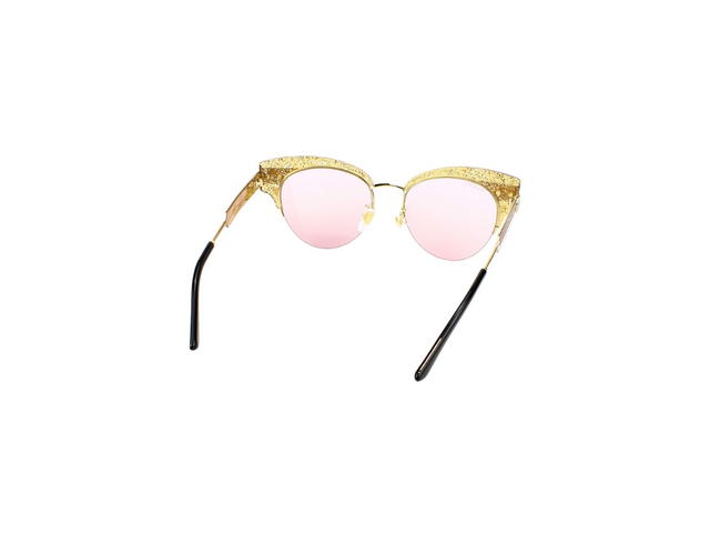 Gucci Gucci GG0283S Sunglasses In Gold Metal Plastic Frame With Pink Clear Lens - view 4