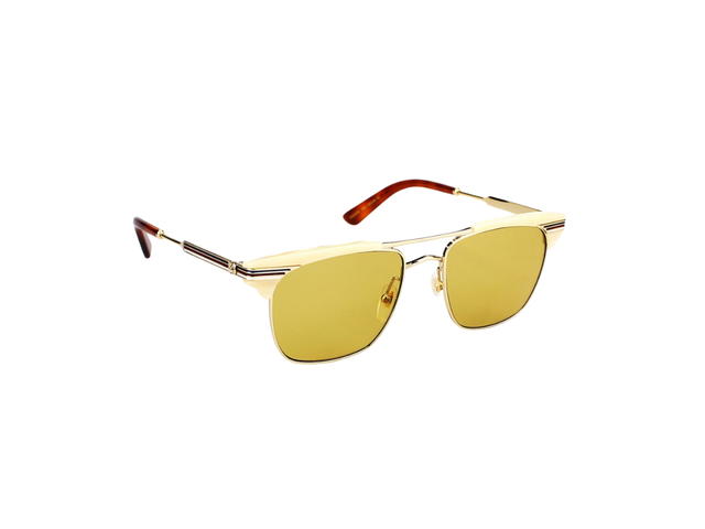 Gucci Gucci GG0287S Sunglasses In Gold Metal and Plastic With Yellow Lens - view 3
