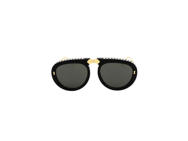 Gucci Gucci GG0307S Sunglasses In Black Metal Plastic Frame With Black Lens - view 2