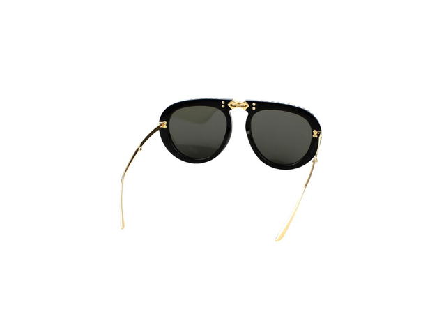 Gucci Gucci GG0307S Sunglasses In Black Metal Plastic Frame With Black Lens - view 4