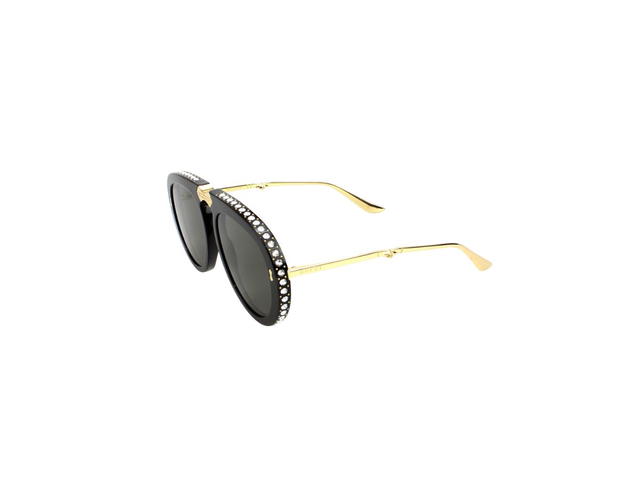 Gucci Gucci GG0307S Sunglasses In Black Metal Plastic Frame With Black Lens - view 5