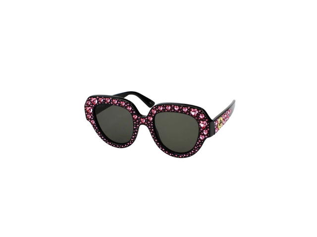 Gucci Gucci GG0308S Sunglasses In Black Metal Plastic Frame With Black Lens - view 1