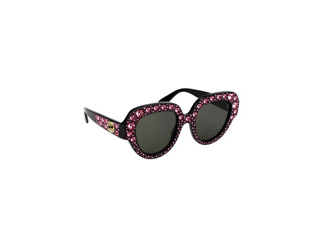 Gucci Gucci GG0308S Sunglasses In Black Metal Plastic Frame With Black Lens - view 3