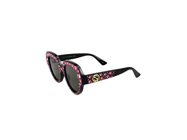 Gucci Gucci GG0308S Sunglasses In Black Metal Plastic Frame With Black Lens - view 5