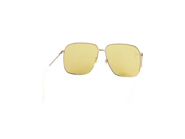 Gucci Gucci GG0394S Sunglasses In Gold Metal and Plastic With Yellow Lens - view 4