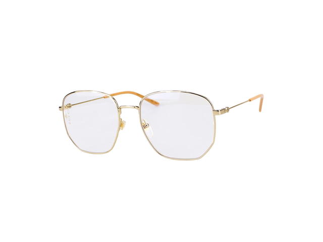 Gucci Gucci GG0396S Glasses In Gold Stainless Steel With Transparent Lens - view 1