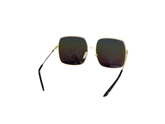 Gucci Gucci GG0414S Sunglasses In Gold Plastic Metal With Mercury Lens Tiger Print - view 4