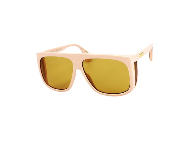 Gucci Gucci GG0467S Sunglasses In Plastic With Brown Lens Ivory - view 1