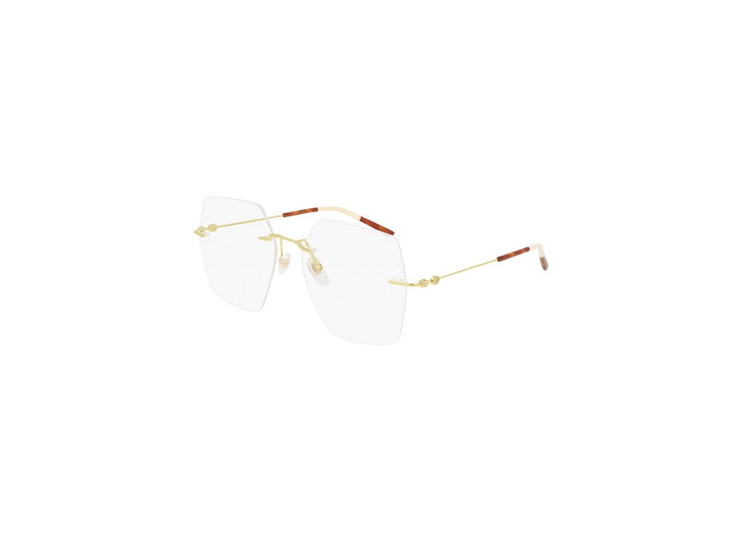 Gucci Gucci GG0683O Glasses In Gold Metal Plastic Frame With Demo Lens