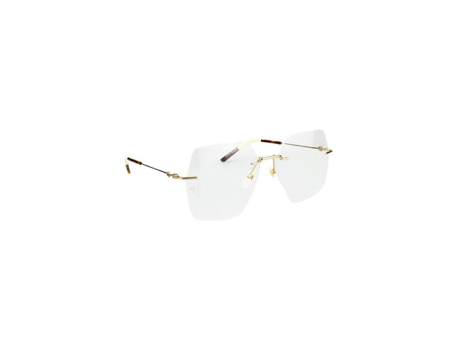 Gucci Gucci GG0683O Glasses In Gold Metal Plastic Frame With Demo Lens - view 3